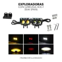 EXPLORADORAS DOBLE LENTE DUAL COLOR CON CARCASA 56W HJG-1 PAR