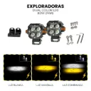 EXPLORADORAS DUAL COLOR 4X4 80W L90 PAR