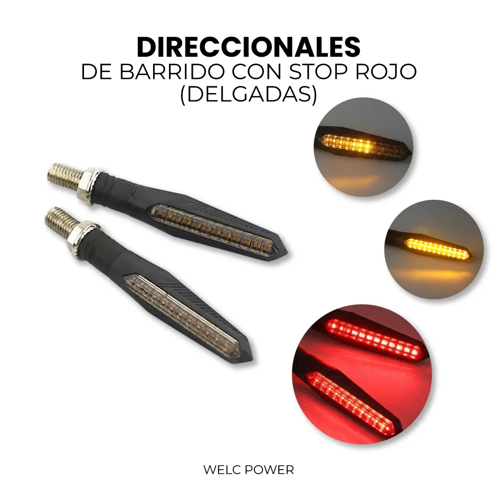 [937] DIRECCIONALES BARRIDO STOP ROJO DELGADAS ZXD-185
