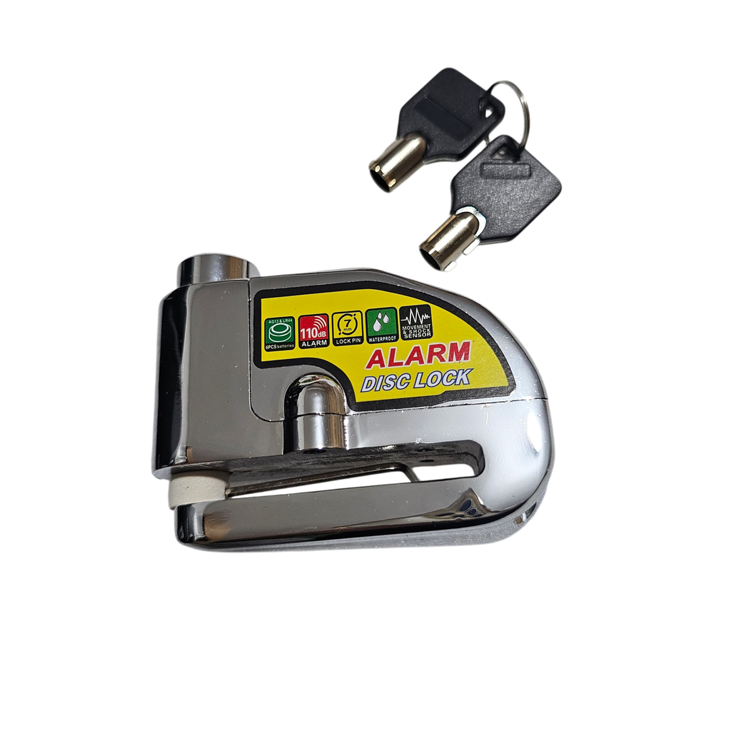[956] CANDADO DE DISCO CON ALARMA METALIZADO MACIZO