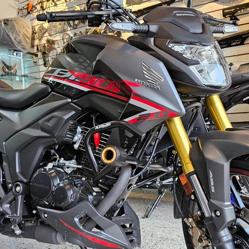 BARRA PROTECCIÓN CON SLIDER HONDA CB 190R 2.0 (CONO DORADO) ARMO