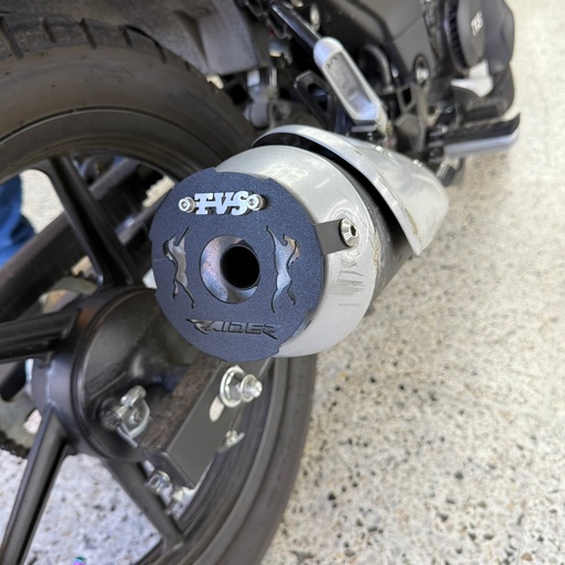 RESONADOR TVS RAIDER 125 - LUJO SALIDA DE EXOSTO (ACERO)