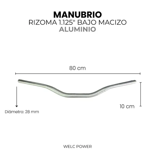 MANUBRIO RIZOMA 1.125" BAJO MACIZO