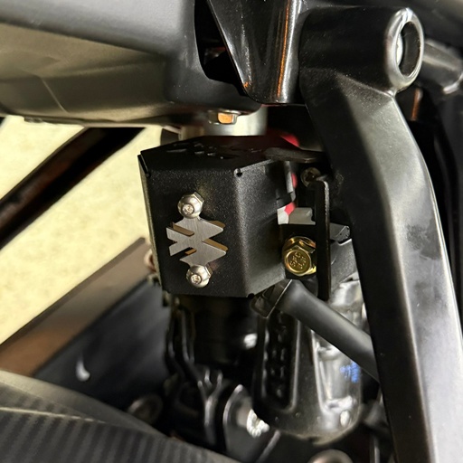 PROTECTOR DE BOMBA FRENO TRASERO PULSAR NS 200 (ACERO)