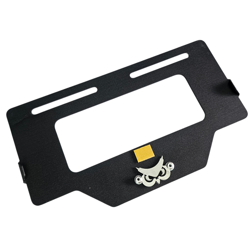 PORTA PLACA LOGO BÚHO (ACERO)