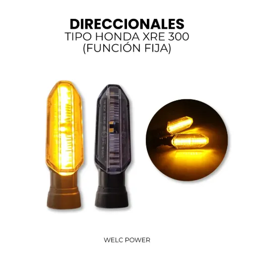 PAR DE DIRECCIONALES TIPO HONDA XRE 300 (FUNCIÓN FIJA)