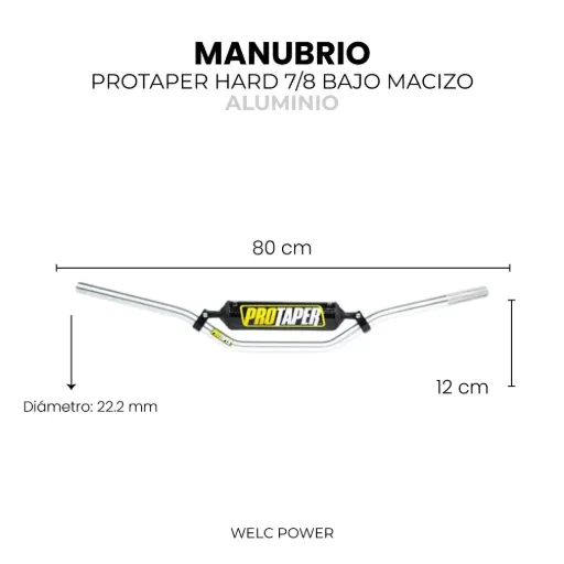 MANUBRIO PROTAPER 7/8 HARD BAJO MACIZO