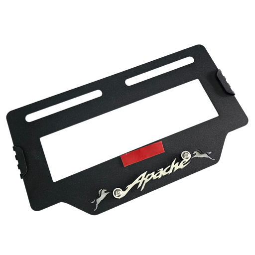 PORTA PLACA TVS APACHE 160/180 2V - TVS APACHE 160/200 4V (ACERO)