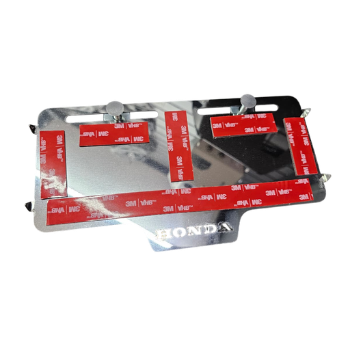 PORTA PLACA SIN PERFORAR FLOTANTE HONDA (ACERO)