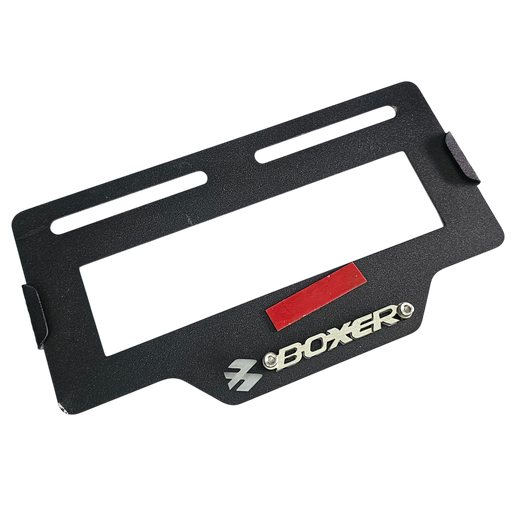 PORTA PLACA BOXER (ACERO)