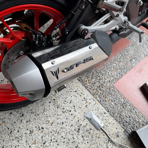 PROTECTOR DE EXOSTO YAMAHA MT-15 - LAMINA EN ACERO