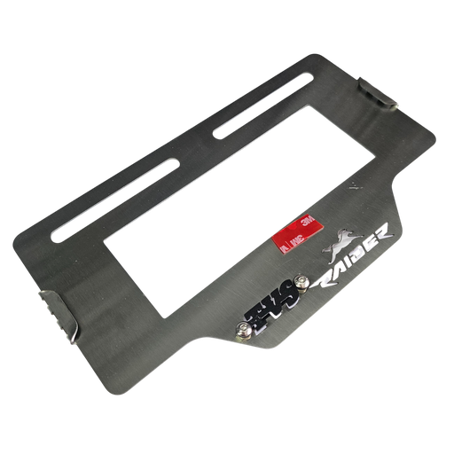 PORTA PLACA TVS RAIDER (ACERO)